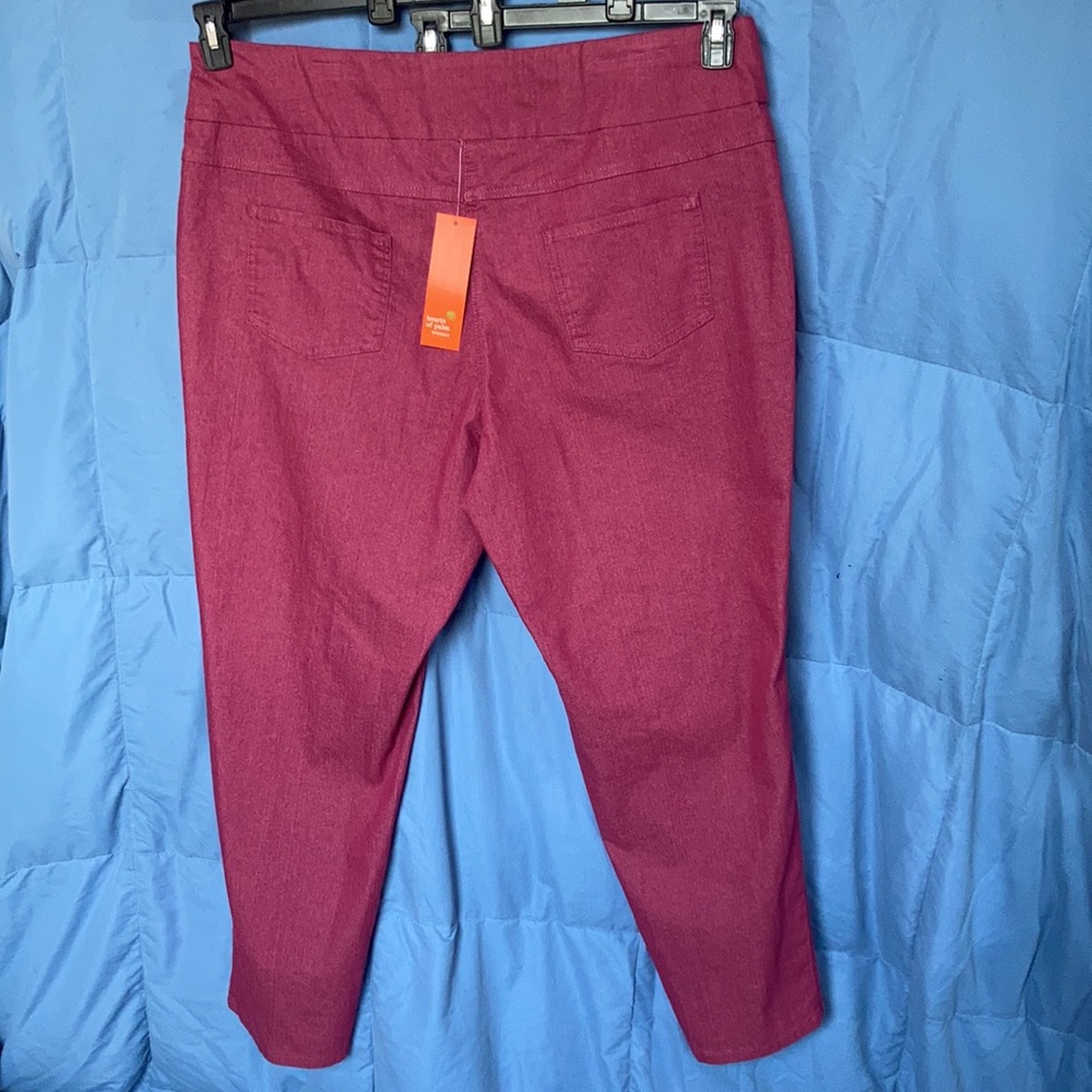 Hearts of Palm pant berry pull on pant size 22W - Picture 16 of 17